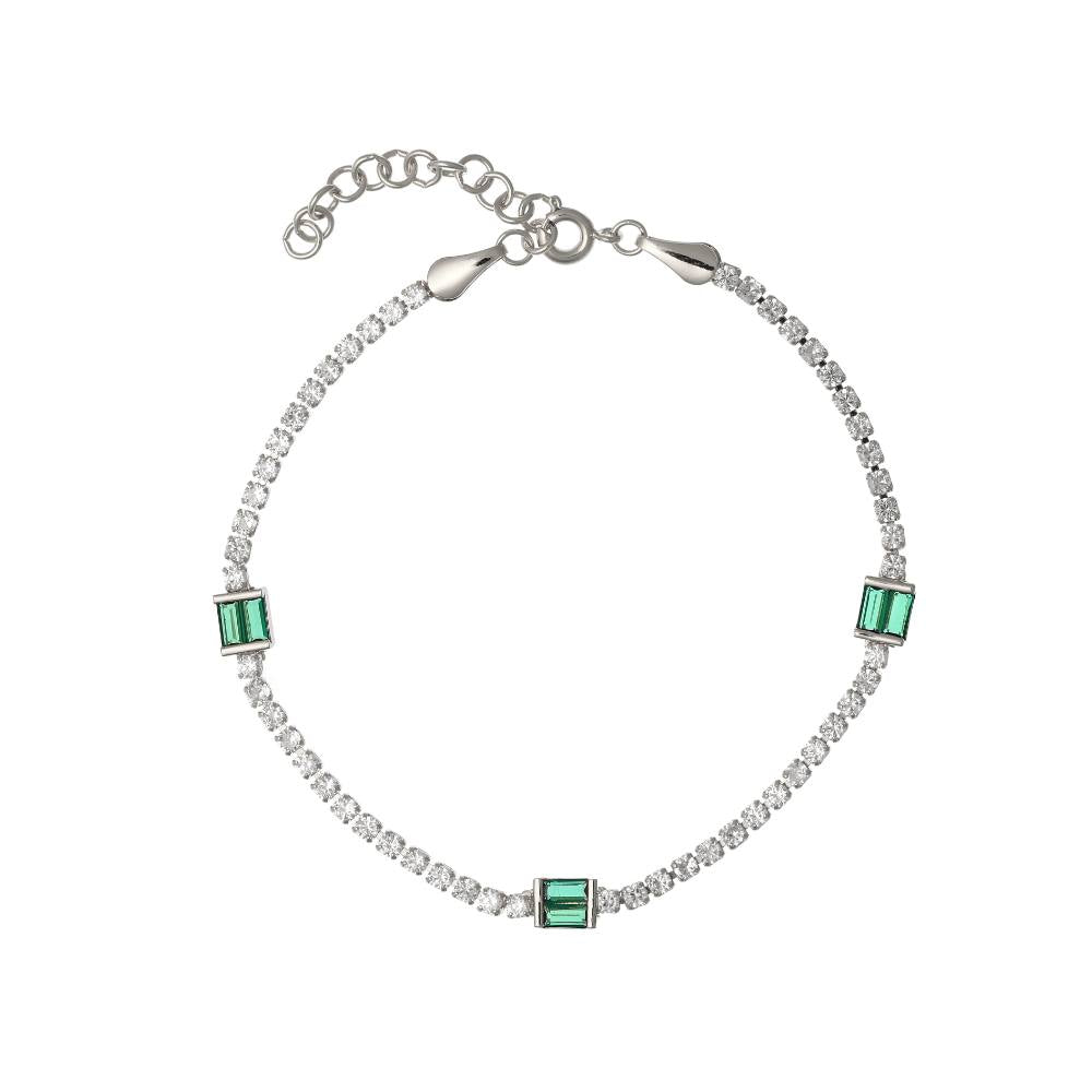 Triple Glam White Casual Bracelet