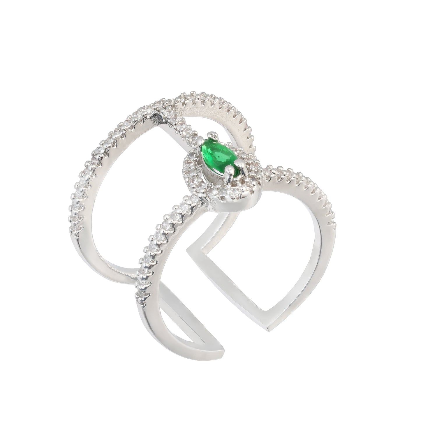 Central Drop Evening Ring