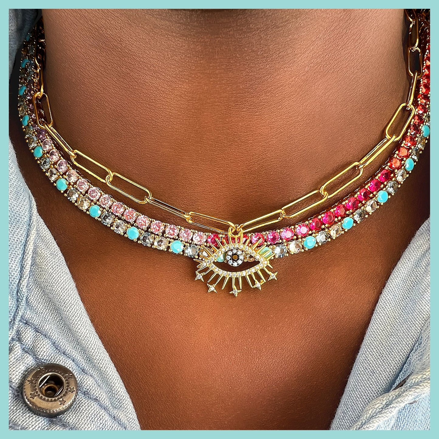 Siana Eye Casual Chain Necklace