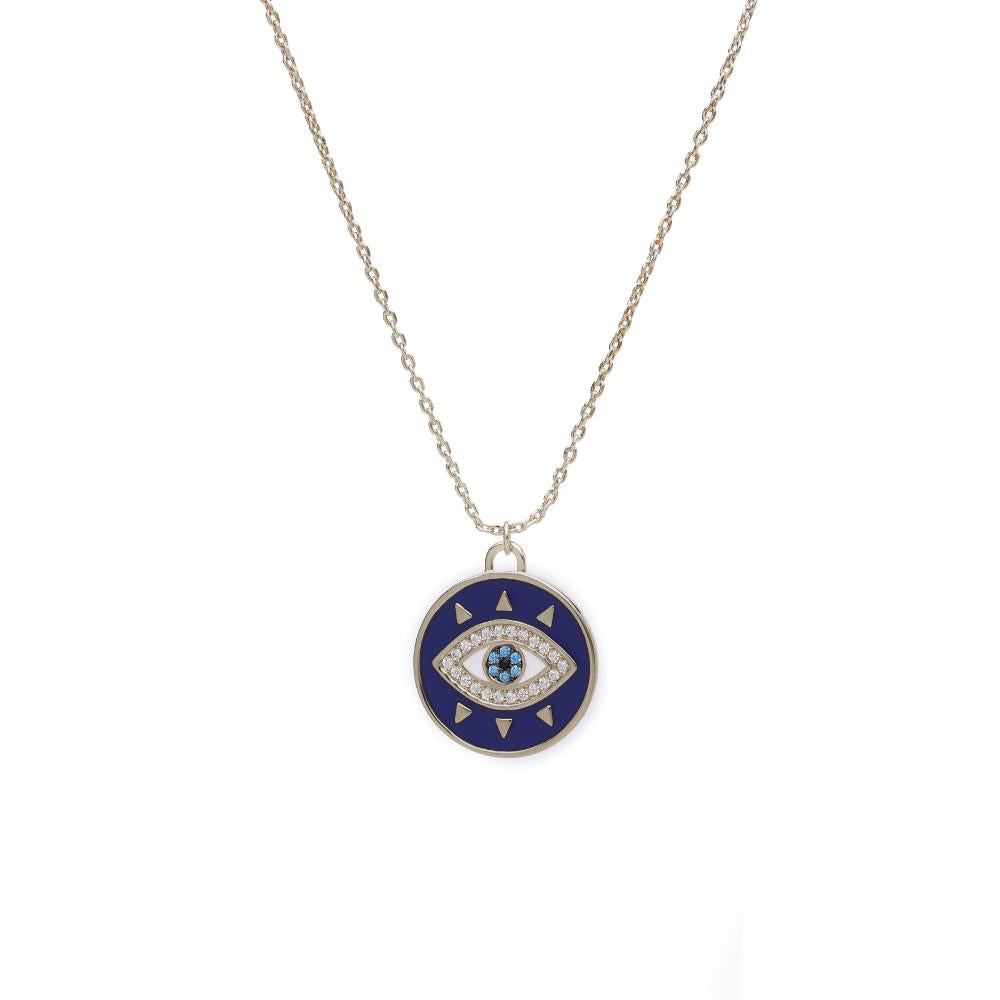 Navy Eye Shadow Casual Necklace