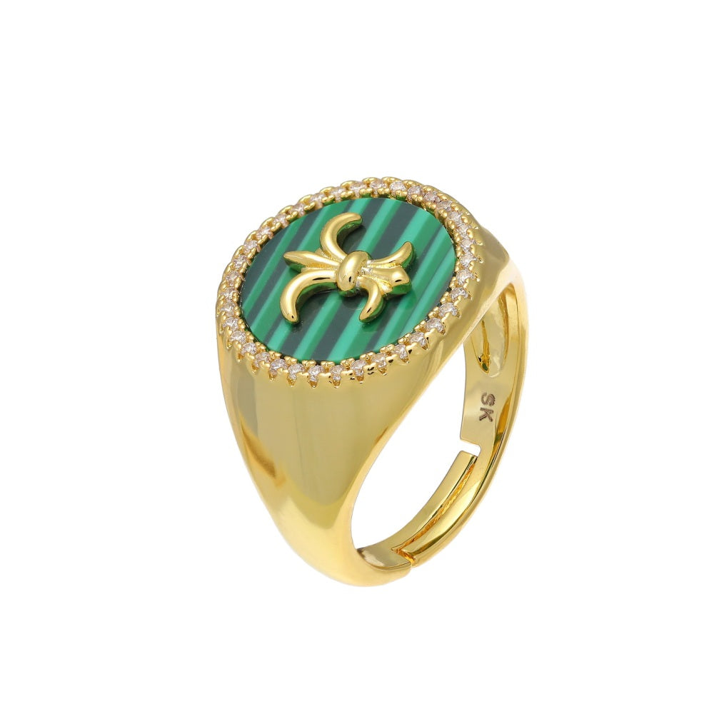 The Lily Flower Yellow Casual Ring