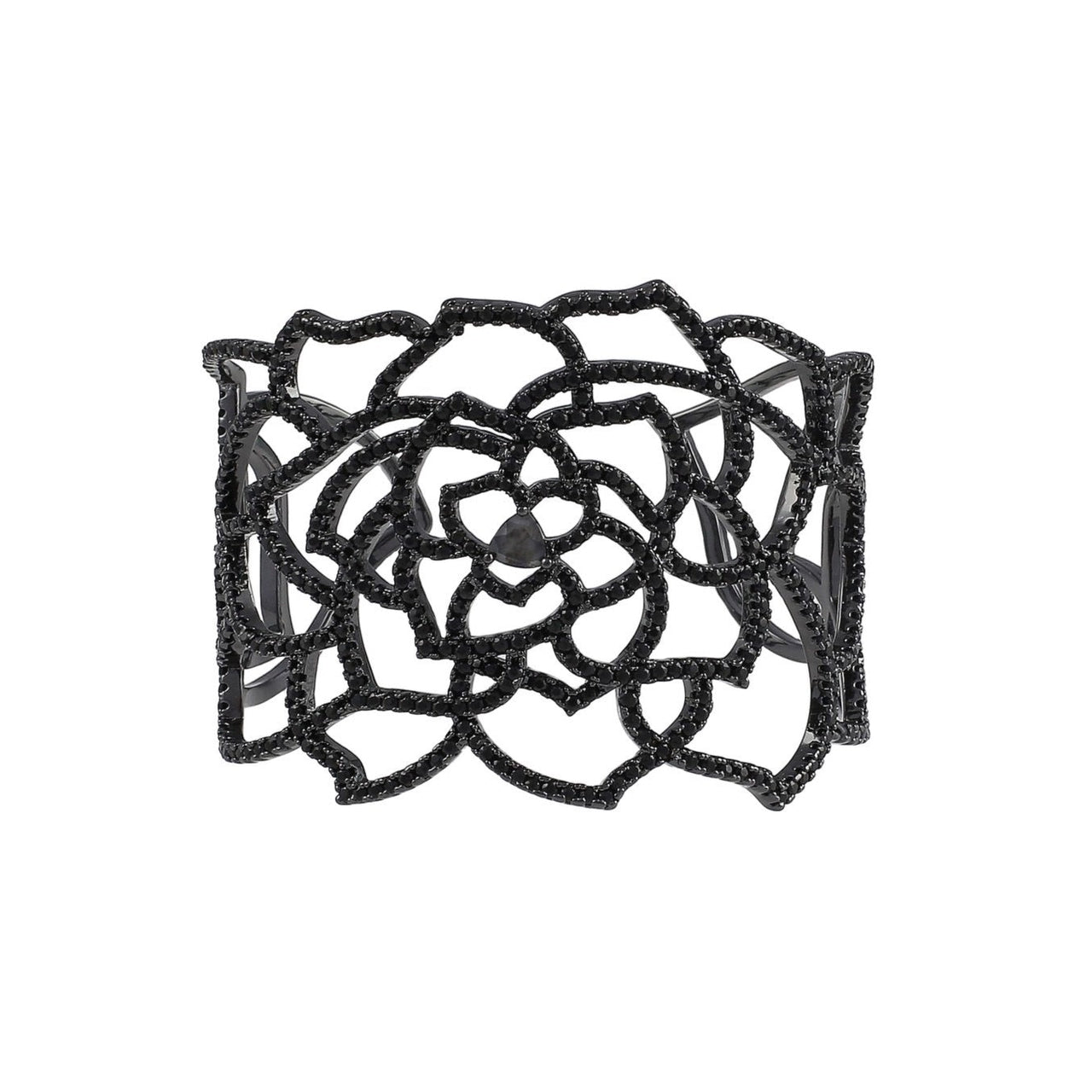 Daisy Stone Open Bangle Bracelet