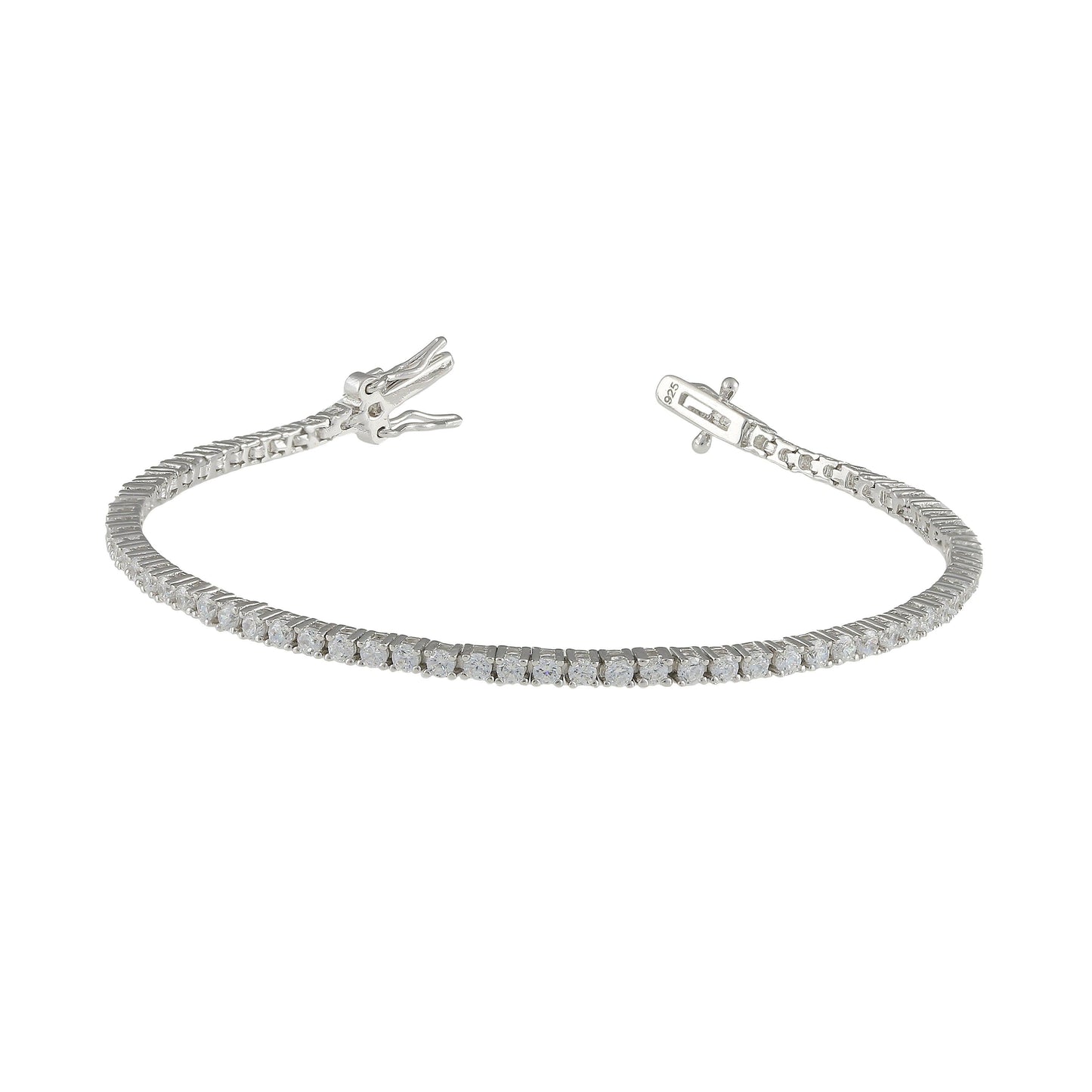 Tennis Bracelet White Gold Round Stone 0.06 Carat