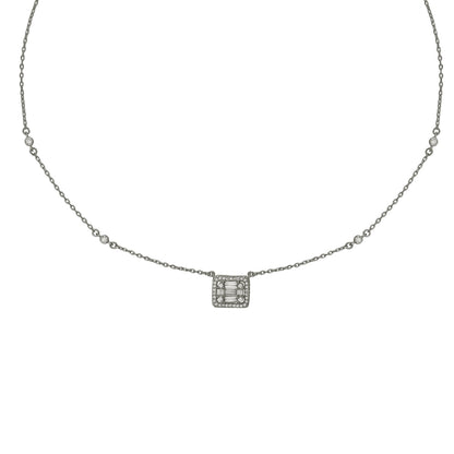 Minimal Art Chic Rectangle Illusion Necklace