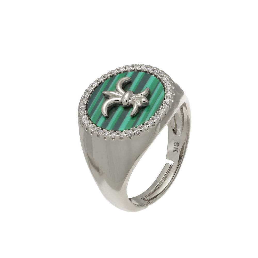 The Lily Flower White Casual Ring