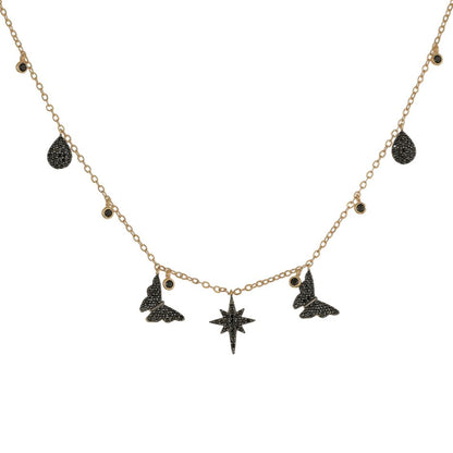 Mixed Star Butterfly Casual Necklace
