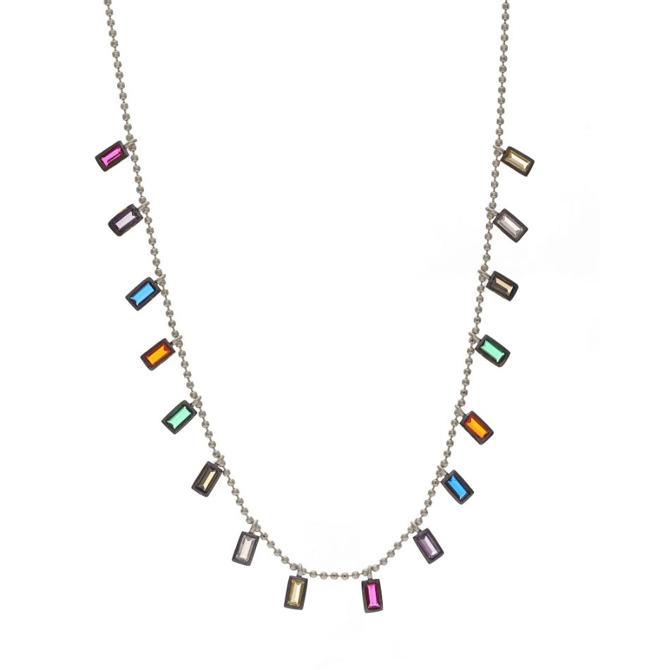 Multi Colored Drops Casual Choker
