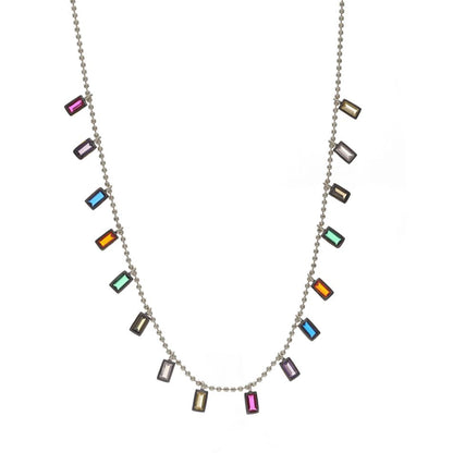 Multi Colored Drops Casual Choker