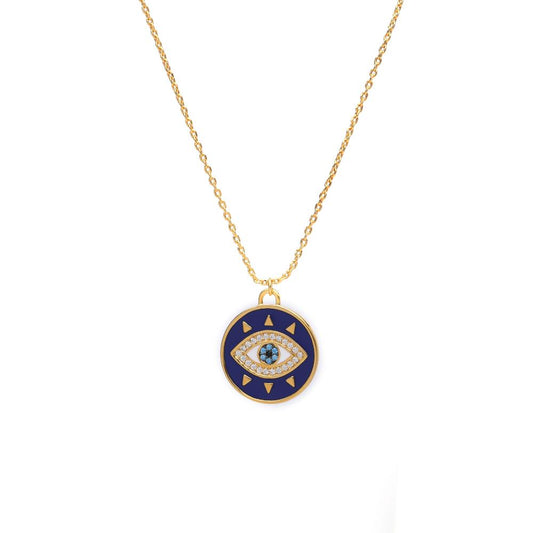 Navy Eye Shadow Casual Necklace