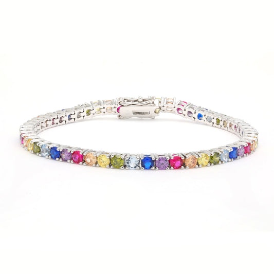 Cheryn 0.06Ct Rainbow Tennis Bracelet