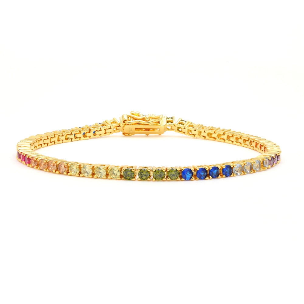 Rosalia 0.06Ct Rainbow Tennis Bracelet