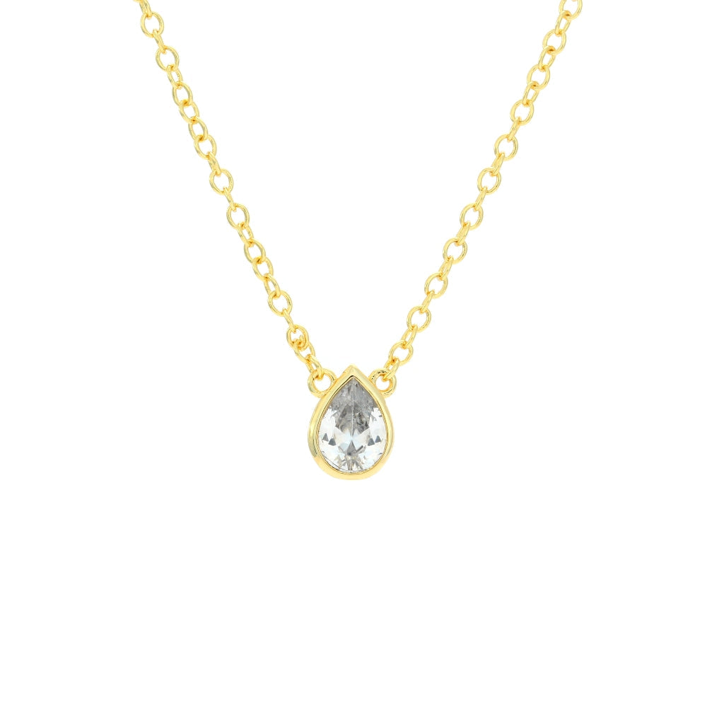 Nostalgic Teardrop Yellow Casual Necklace