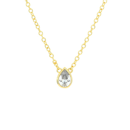 Nostalgic Teardrop Yellow Casual Necklace