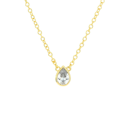 Nostalgic Teardrop Yellow Casual Necklace
