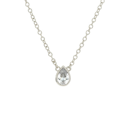 Nostalgic Teardrop White Casual Necklace