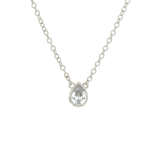 Nostalgic Teardrop White Casual Necklace