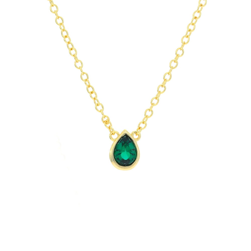 Nostalgic Teardrop Yellow Casual Necklace