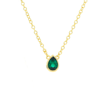 Nostalgic Teardrop Yellow Casual Necklace