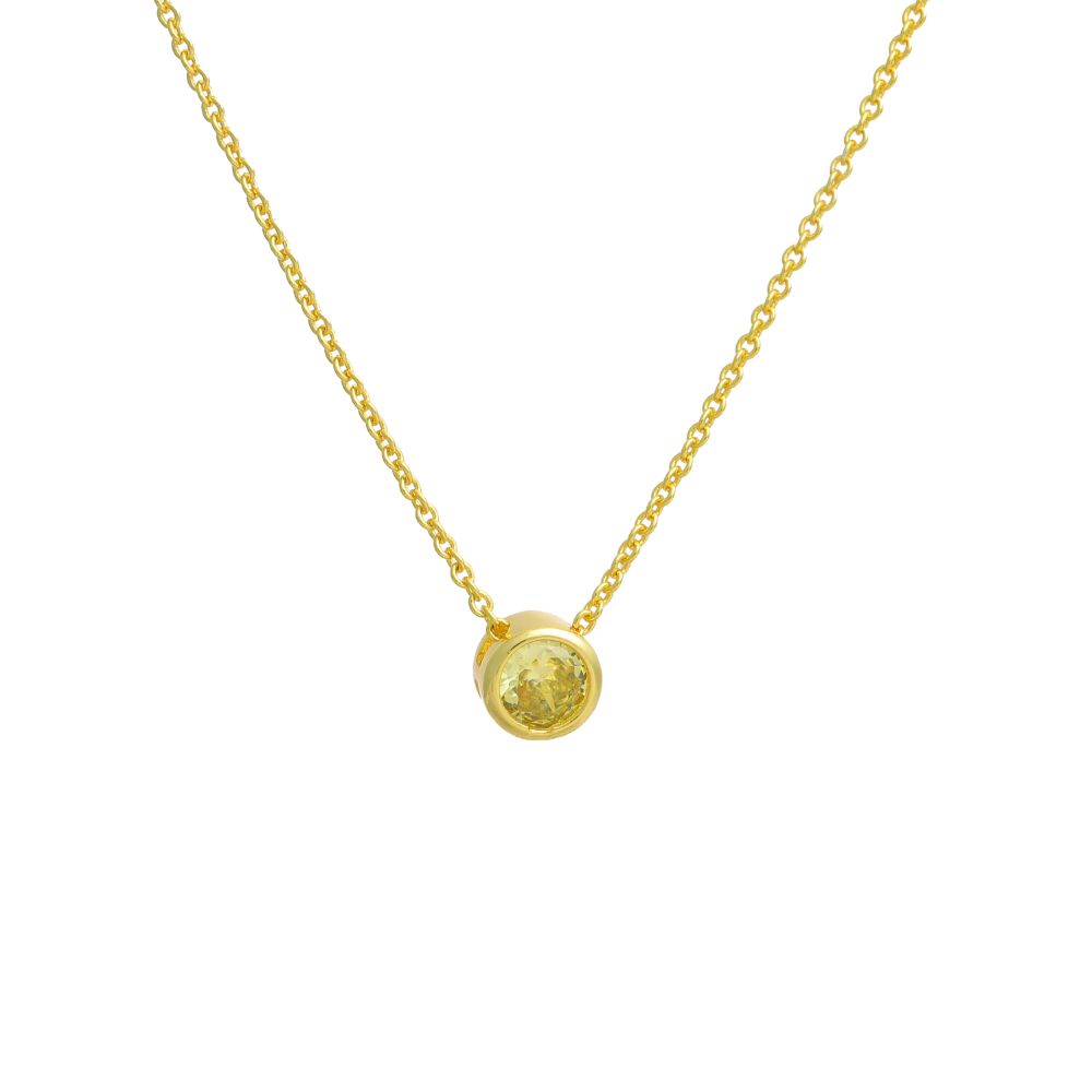 Bright Dot Yellow Casual Necklace