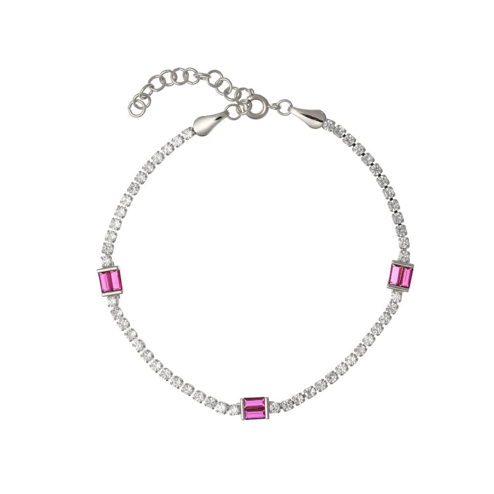 Triple Glam White Casual Bracelet