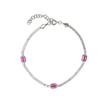 Triple Glam White Casual Bracelet