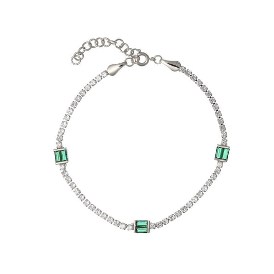 Triple Glam White Casual Bracelet