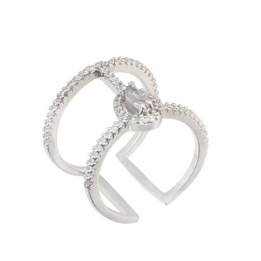 Central Drop Evening Ring