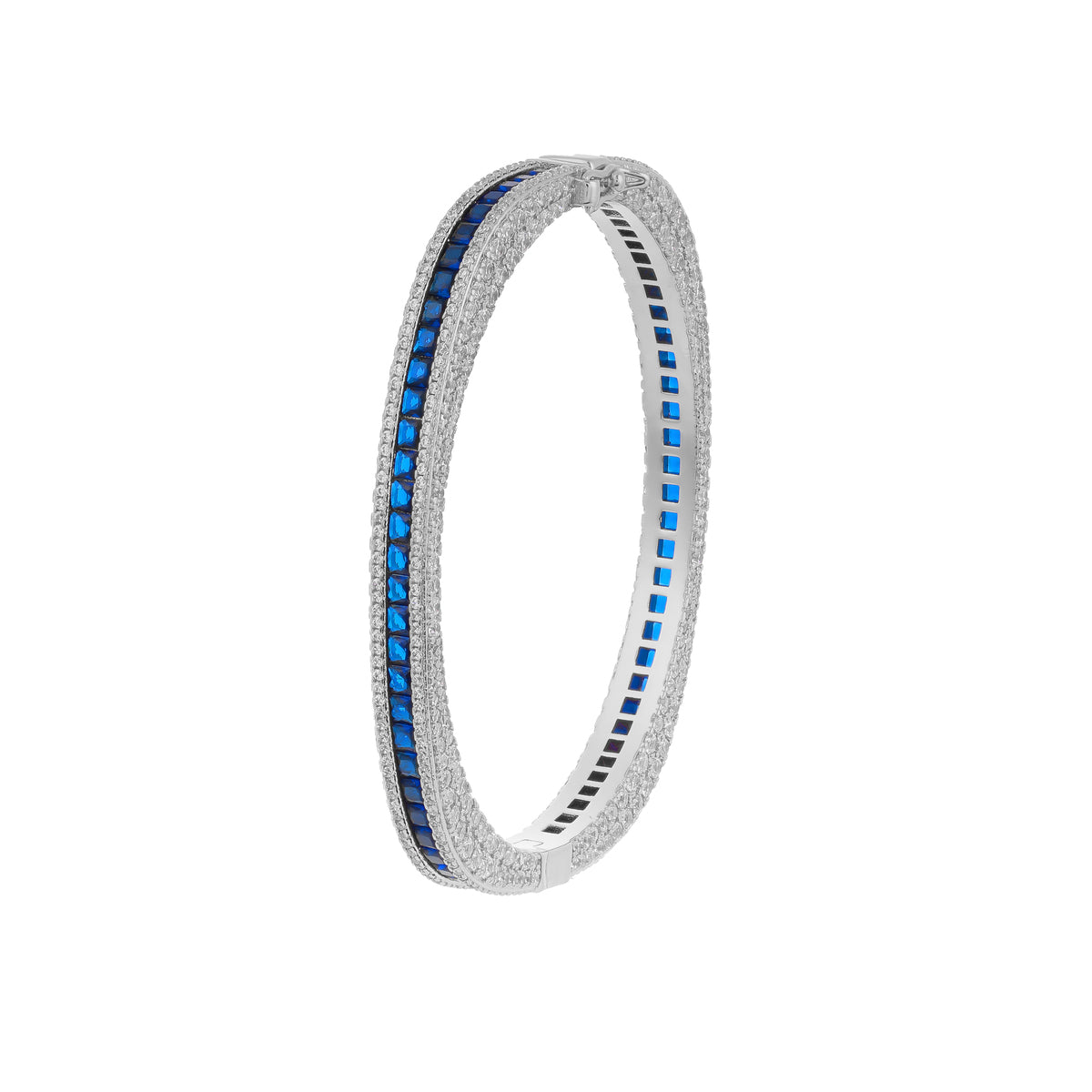 Square Blush White Mixed Evening Bracelet