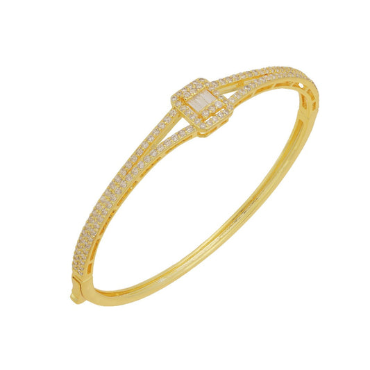 Rina Yellow Illusion Setting Bangle Bracelet