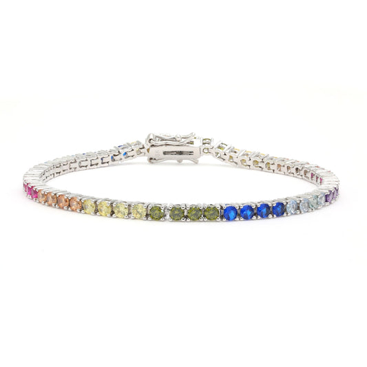 Rosalia 0.06Ct Rainbow Tennis Bracelet