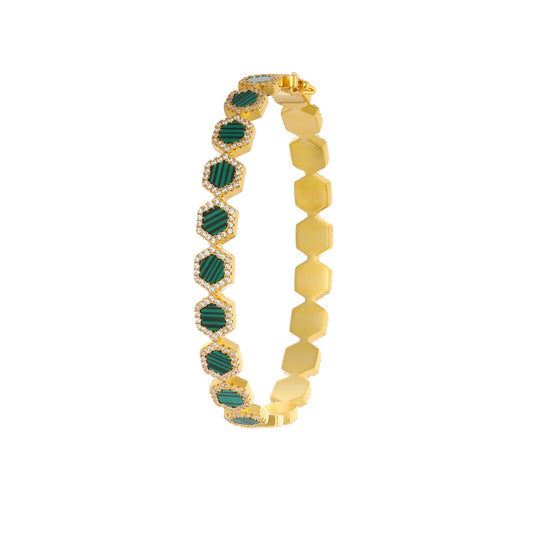 Celestia Yellow Casual Bangle Bracelet