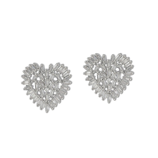 Glammed Heart Evening Earrings