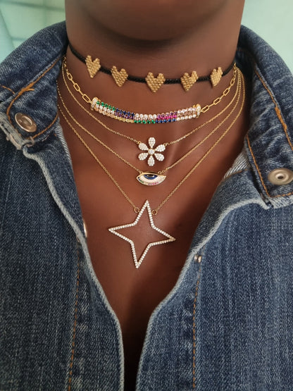 Rainbow Eye Casual Necklace
