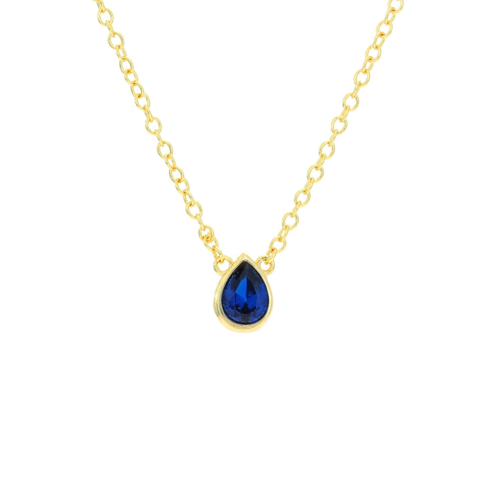 Nostalgic Teardrop Yellow Casual Necklace