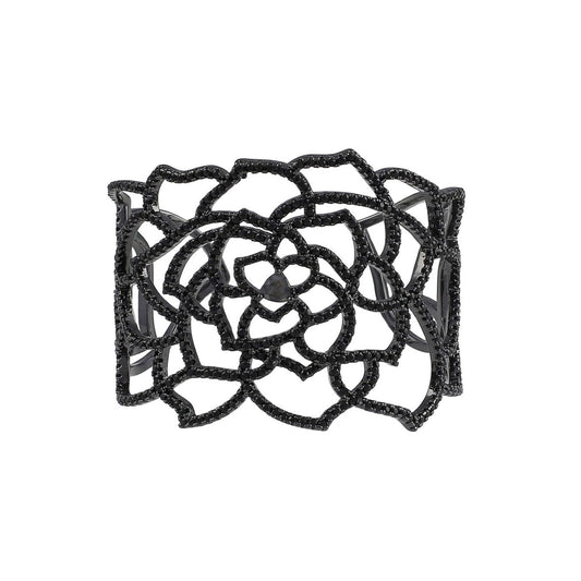 Daisy Stone Open Bangle Bracelet