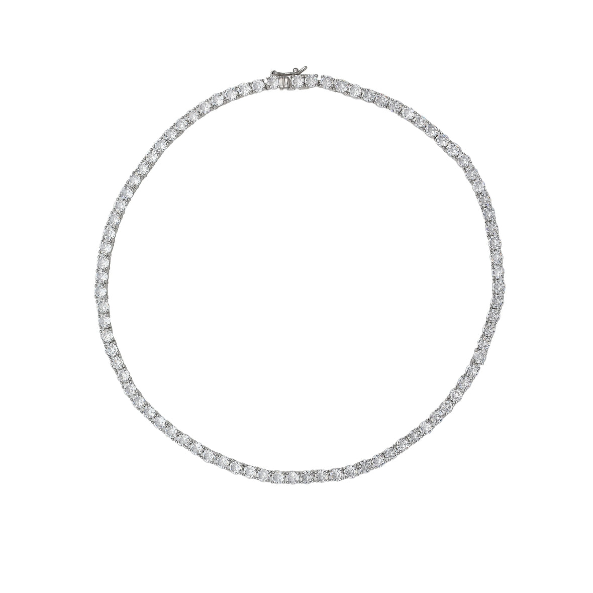 High End Tennis Necklace White Gold Round 0.25 Carat
