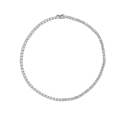 High End Tennis Necklace White Gold Round 0.25 Carat
