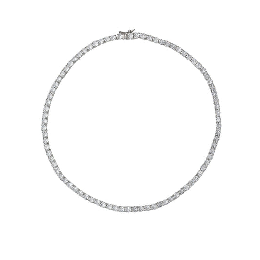 High End Tennis Necklace White Gold Round 0.25 Carat