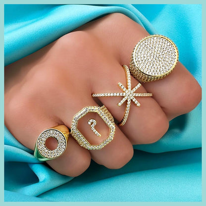 Clusky Round Casual Ring