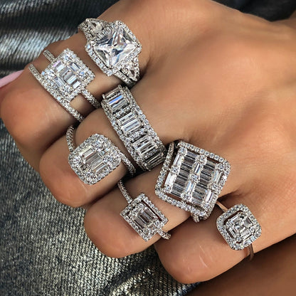 Rectangle Cut Solitaire Ring