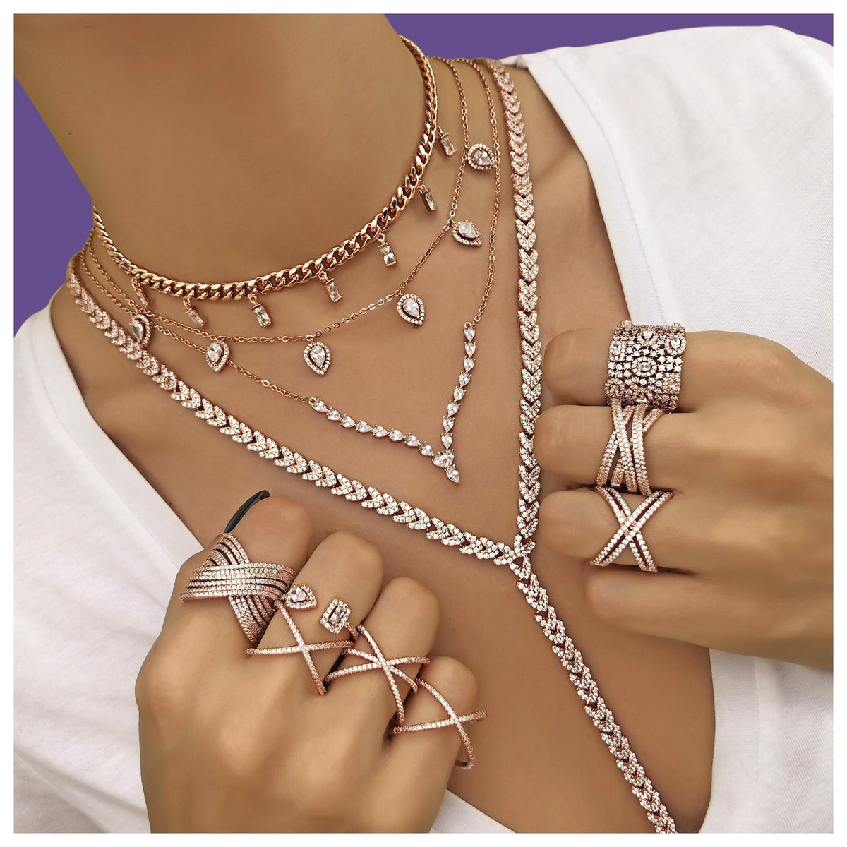 Sea Crossed Lines Ring