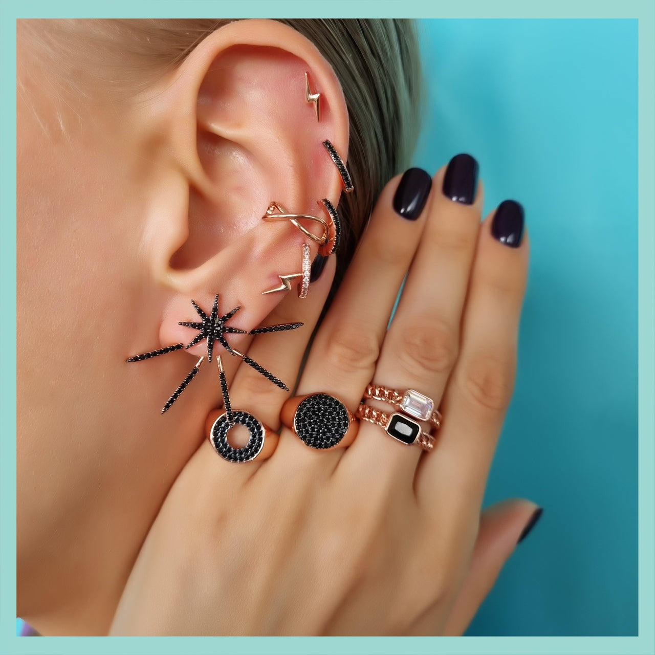 Star Spark Floating Casual Earrings
