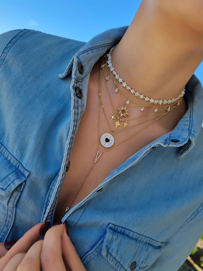 Stars Triplet Casual Necklace